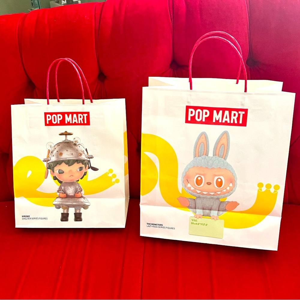 Pop Mart Labubu and Hirono Character Gift Bags
